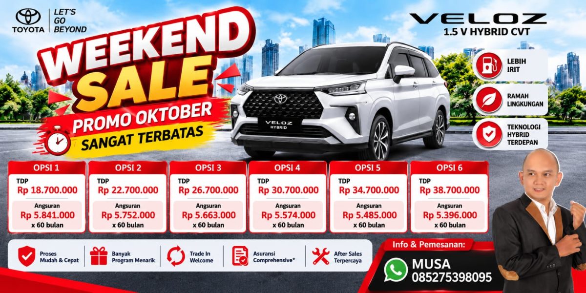 Promo Toyota Veloz Weekend Sale Oktober 2026